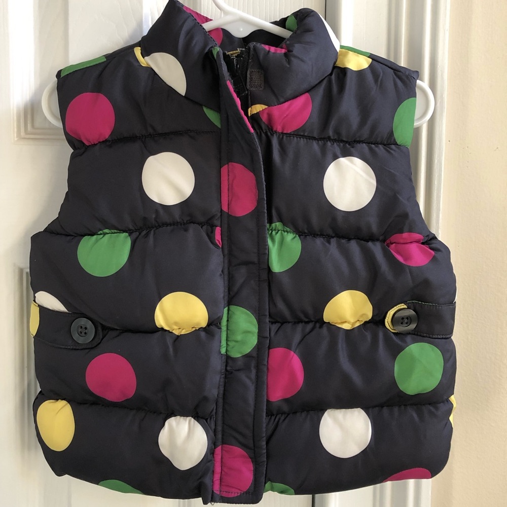 NWOT Gymboree Polka Dot Puffer Vest.
